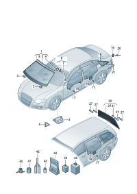 8K0845201C-Glass door D -MJ 2012