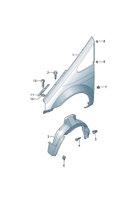 7M3821106K-Panel-fender Cooperate as needed: