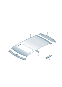 18D817101C-(F), with turn-over roof opening Roof top  For w/belt/power Vehicle sliding roof