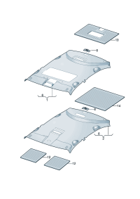 18D867501AQ-Moulding roof, for sliding roof Cover  Potentiometer