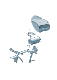 7P6880204F-Air bag unit (Co-pilot position) **Install now only * * **Order when ordering * *    D