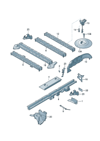 7M3803660F-Bracket-spare wheel F 7M-3-030 350 7M-4-023 180 *