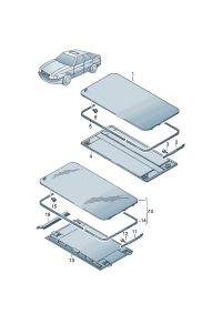 4B0877071L-Lid, sliding glass roof