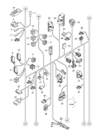 5M1970161AC-Antenna cable-back camera radio navigation unit C pillar