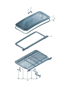 7M3877051-Lid, sliding glass roof