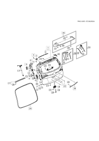 84945359-Bracket, tailgate side bumper