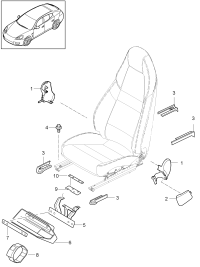 97052136000-Guide rail Cover  Rail assy-seat