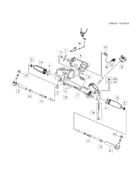 23366915-Gear comp., power double pinion & pinion (with MANDO emblem on the pinion) (incl. 2-9,11-14)