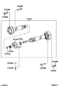 3710030870-SHAFT ASSY, PROPELLER W/CENTER BEARING