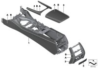 51167991192-Bezel-console rr leather