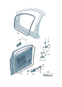 4CG831051-Door assy-rr, lh