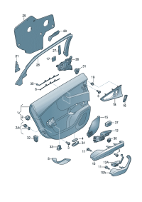 4G0867373A-Armrest (leather)