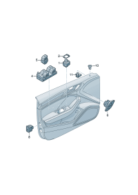 8V7959851C-Regulator, power window Sw assy  (Driver seat)