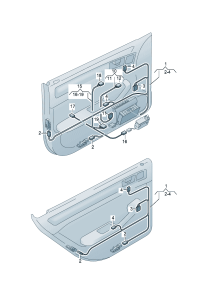 4B0971035F-Illumination door Wiring harness