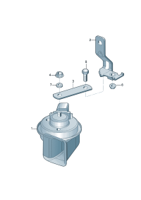 4CG951223-HORN TRUMPET 12V 400/500HZ VW
