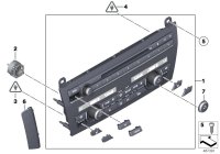 61319328418-Panel, repair module radio and air conditioner operation