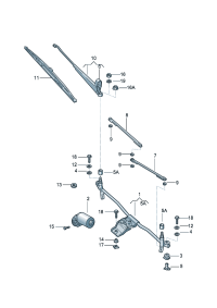 5X0955601-Drive unit Wiper