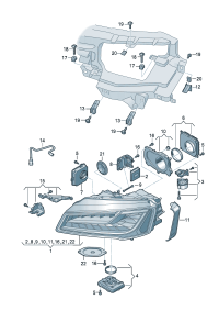 4H0941329A-Power module, Head lamp unit