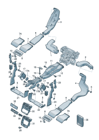 4E0819203B-AIR VENT/AUDI Q7/2007-2015