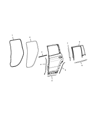 53366942-WEATHERSTRIP REAR DOOR OPENING DOOR MOUNTED