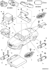 4B0959643C-Sensor, lateral acceleration -Impact sensor-
