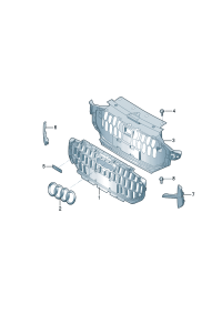 4CG853651C-GRILLE, RADIATOR