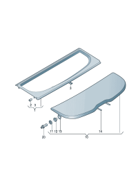 8U0867769C-Lid, luggage compartment Cover