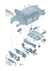 3C0863831B-Damper assy-hood