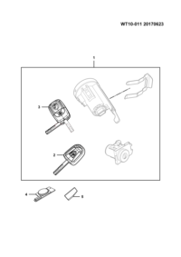 23919591-Cylinder & key set, door-to-door (pre -2014/10/20 cars need to match base 23888953 with new open han