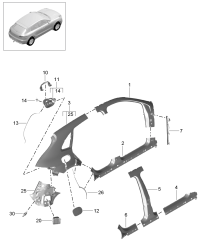95B809009Y-Enclosure, side Plr-a Location for common use: