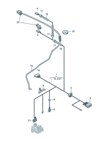 4B1971271E-Harness, wiper motor Heatable nozzle