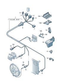 4B1971725C-Harness, for compressor Electric fan