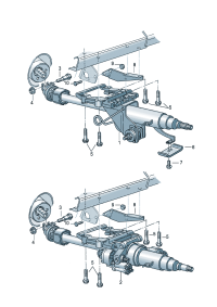 4B0419502D-Steering column For strap height lever Vehicle type steering