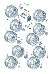 4F0601025AF-Wheel rim-aluminium alloy
