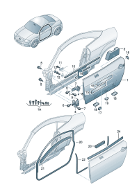 8N0831051C-Door assy-rr, lh