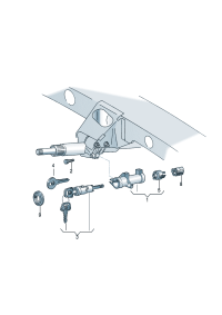4B0905851F-W/ignition switch Without a lock cylinder Lock steering