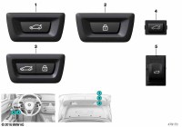 61315A64C25-Switch, trunk lid center lock