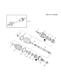 89060333-Package, rr drive shaft repair (incl 1-20)