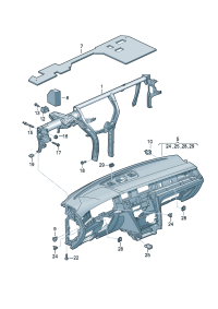3GD857017B-Member, instrument panel cross