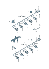 5CU971104-Harness, bumper For parking steering assist mounting The car model of the unit