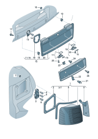 4B5945221-Holder assy-lamp