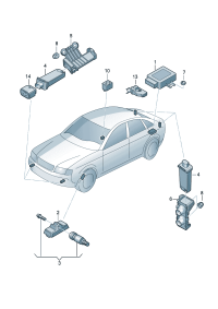 4D0907275D-Sensor, tire pressure Can be used together when needed Positi