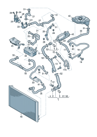 4E0121445M-Coolant hose F  4E-6-008 500 *