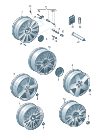 4E0601025AL-Wheel rim-aluminium alloy For winter tire Colour code: