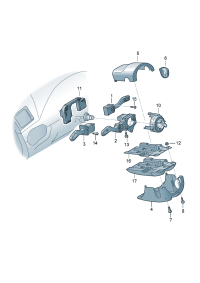 4E0953513A-Turn signal, high beam lamp Switch & low beam lamp And stop lamp