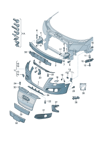 8P0807105K-Plate, bumper For parking steering fitting Auxiliary unit & lamp purge The car model of the un
