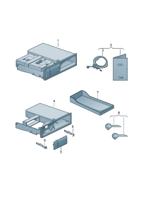4L0051592A-Wiring harness For multi-media interface MMI  Mounting location Kit-rear: