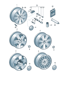 8E0601025BC-Wheel rim-aluminium alloy