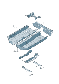 4F0803174C-Crossmember assy-seat