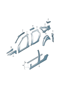 4FD809403-Panel, quarter inner Plr-B/C